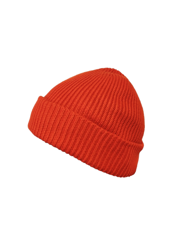Knitted Recycle Beanie - Orange