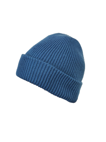 Knitted Recycle Beanie - Blue