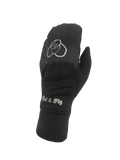 Running Gloves With Removal Mitten - Black