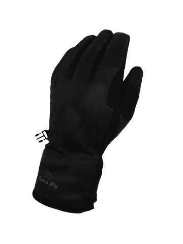 Patterned Waterproof Gloves - Black