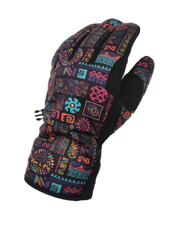 Patterned Waterproof Gloves - Ethnic Symbols