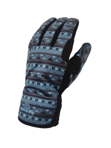 Patterned Waterproof Gloves - Petrol Serial