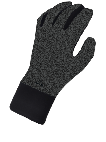 Patterned Thin Gloves - Grey Melange