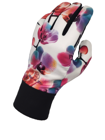 Patterned Thin Gloves - Orchid