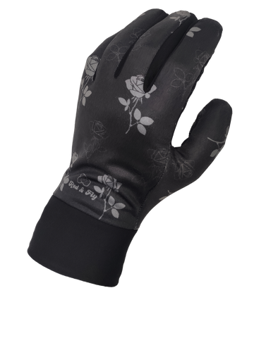 Patterned Thin Gloves - Rose Tattoo