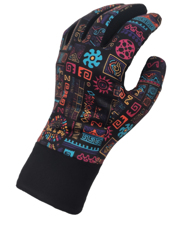 Patterned Thin Gloves - Ethnic Symbols