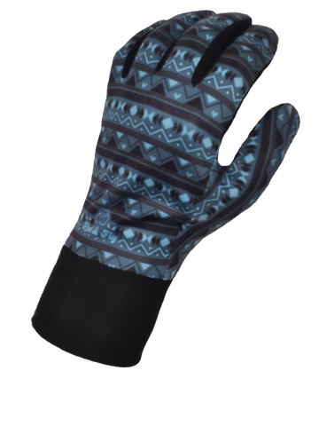 Patterned Thin Gloves - Petrol Serial