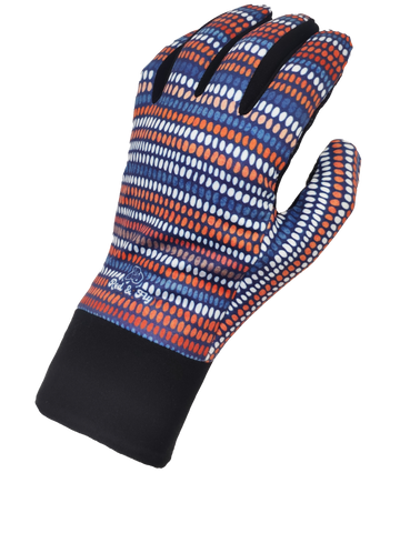Patterned Thin Gloves - Stripedot